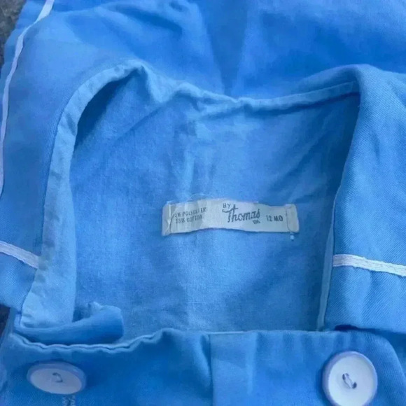 Vintage By Thomas Sailor Romper Longall Anchor Embroidery 12 M Outfit or Costume - Picture 3 of 6